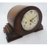 Art Deco 3 Train Mantle Clock : an oak oversized 3 Train Westminster/ Whittington Chime clock ,