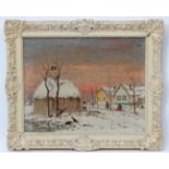 Jozsef Csillag (1894-1977) Hungarian, Oil on canvas, Winter, Signed lower left,