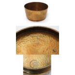 Cruise Liner memorabilia / Maritime : A mid-20thC plannished copper Fingerbowl ,