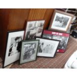 Quantity of pictures and prints including print of Winston Churchill,