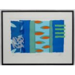 * Limited edition Screen print 73/100, ' Goldfish ', Signed lower right, 23 1/4 x 34 1/2",