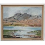 M Varney 1979 Scottish School, Oil on canvas board, ' Blaven , Isle of Skye ',