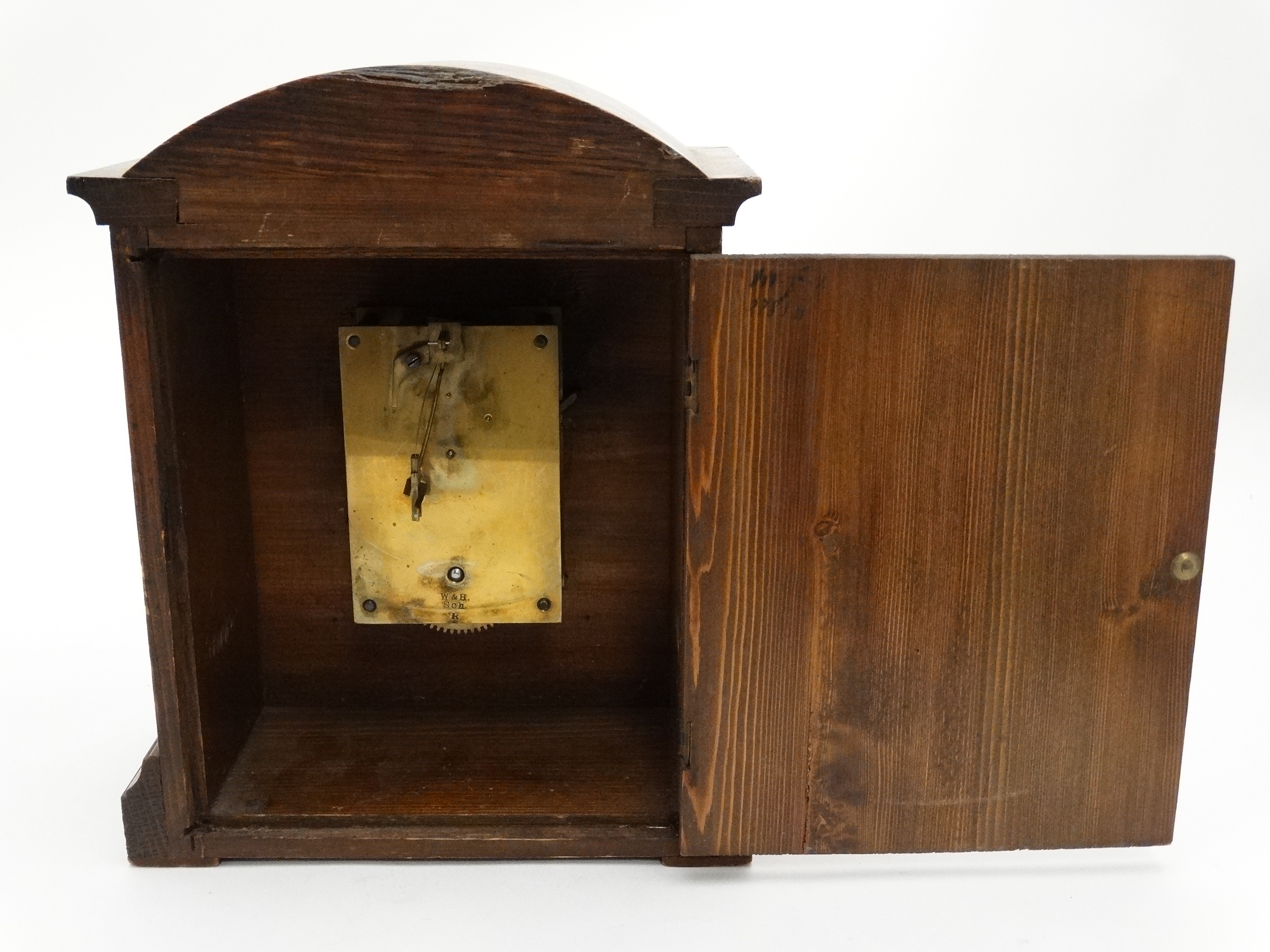 W & H Bracket Clock : a Winterhalder & Hofmeier oak cased Timepiece , - Image 2 of 8