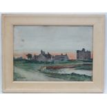 A Graham 1922, Watercolour , Stone building's, Signed lower left, Dated verso, 9 1/2 x 13 1/2".
