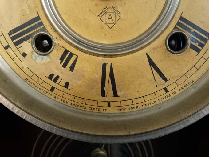 American Clock : ' Ansonia Clock Co ' a late 19thC ebonised 8 day 6" dial clock striking on a - Image 2 of 6
