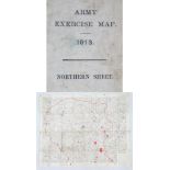 Militaria : An Ordnance Survey / Crown Copyright ' Army Exercise Map , 1913 , Northern Sheet ' ,