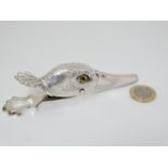 A silver plated letter clip formed as a ducks head 5" long CONDITION: Please Note -