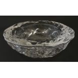 Scandinavia Art Glass : A studio glass bowl with textured decoration 6" diameter