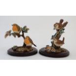 Two limited edition Coalport Bird Figure groups ,