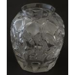 Lalique : A Lalique glass chamois vase.