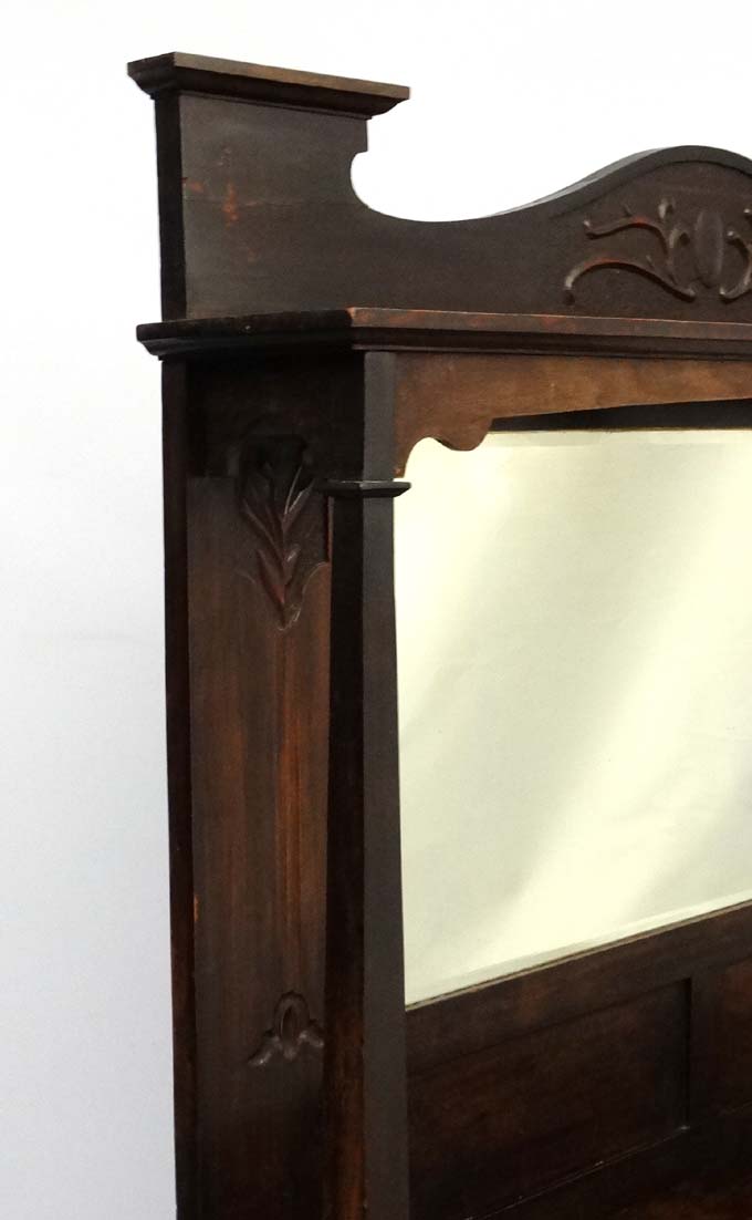 Arts & Crafts : a circa 1900 Dresser of oak , mirror back, - Image 8 of 8