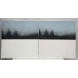 * Peter Liddell '90, Aerosol on canvas x 4, ' Landscape IV ', Signed , dated and titled verso,