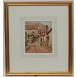 William Henry Harford XIX-XX, Watercolour, Track through the village, Signed lower right,