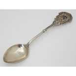 Masonic Interest : A silver teaspoon surmounted by crest for Deva Lodge 3447.