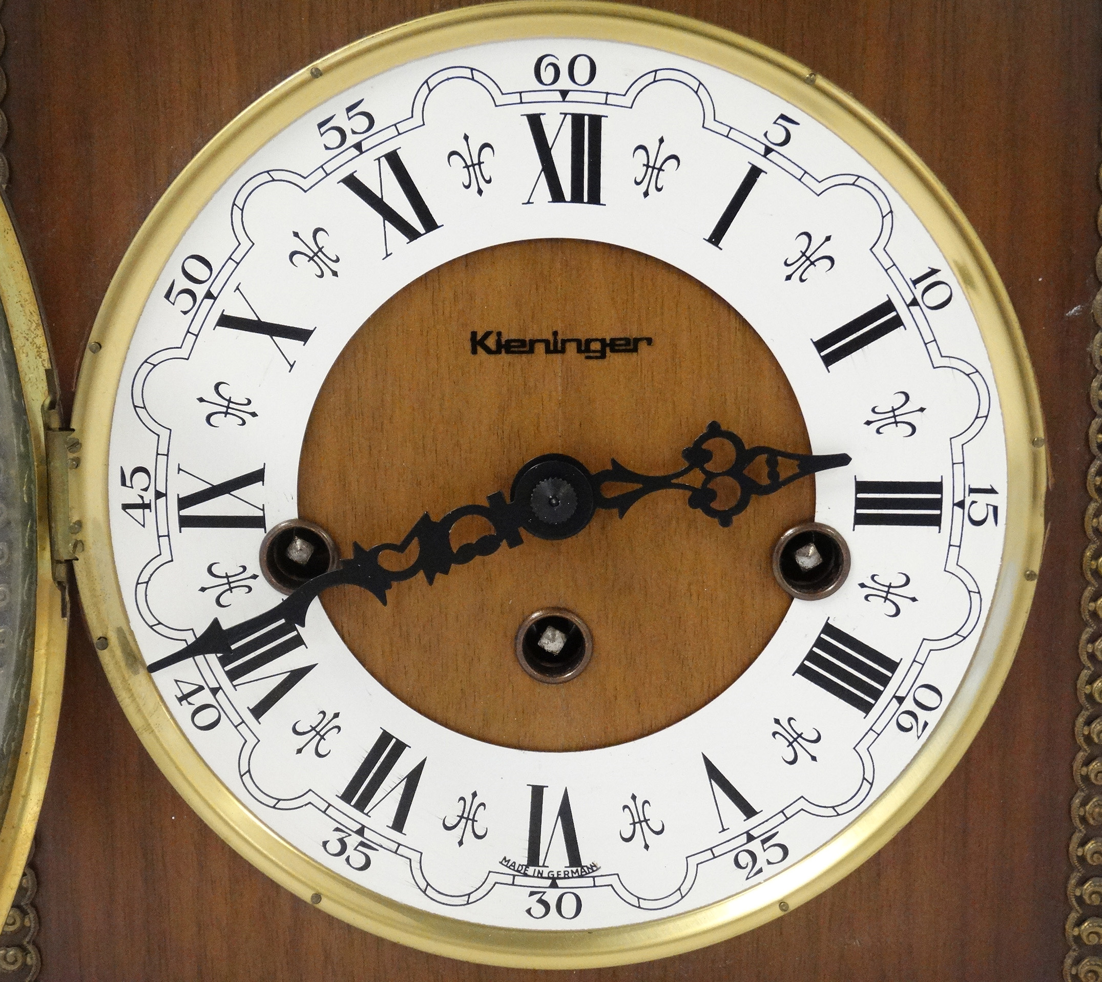 Klehinger 3 Train Bracket Clock : a German 20thC walnut cased Bracket Clock with 3 train movement - Image 11 of 11