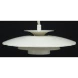 Vintage Retro : A Danish pendant Rise and Fall light , with PH styling , cream livery ,