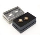 Automotive Interest : 2 pairs of silver BMW cufflinks CONDITION: Please Note - we