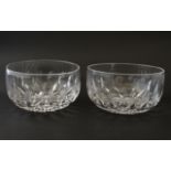 A pair of 19thC cut glass rinsers / finger bowls.