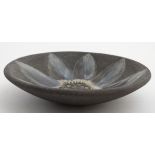 Scandinavian Pottery: A mid 20thC Elsi Bourelius, Sweden studio pottery bowl ,