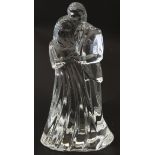 Waterford Crystal : A model of a man and woman ( bride and groom? ) 7 1/2" high