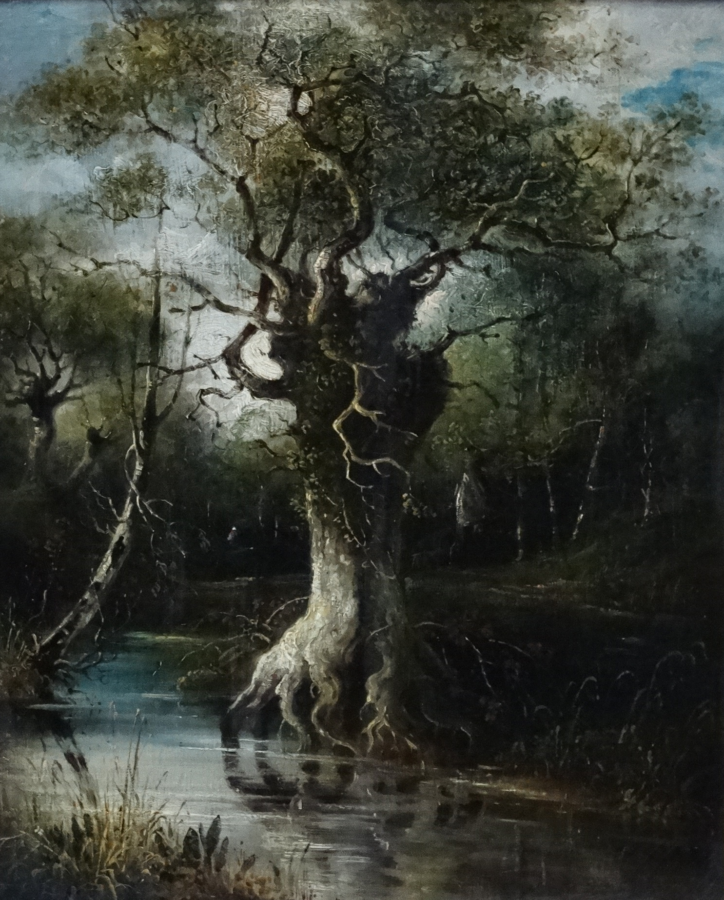 Indistinctly signed XIX-XX - Norwich School, Oil on canvas - follower of John Crome, - Image 3 of 3