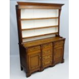 A William IV mahogany and oak Dresser 84 1/4" high x 19 1/2" deep x 63 1/2" wide