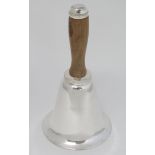 Kitchenalia : a 21stC Stainless Steel novelty Bell shaped cocktail shaker with turned wooden