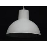 Vintage Retro : A Danish pendant light probably by Fog & Morup , a Bunker with white livery ,