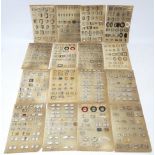 Buckles : 16 Buckle Salesman sample boards with over 400+ mid 20thC buckles to include many designs