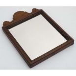 An 18thC walnut wall mirror 11 3/4" high x 8 5/8" wide CONDITION: Please Note - we