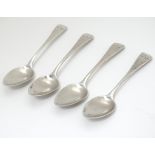 A set of 4 19thC Old English Pattern teaspoons maker WW CONDITION: Please Note -