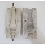 An unusual 19thC plaster mould for turned supports.