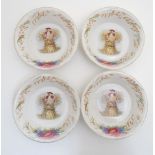 A set of four c1910 '' Quaker Rolled White Oats '' advertising bowls,