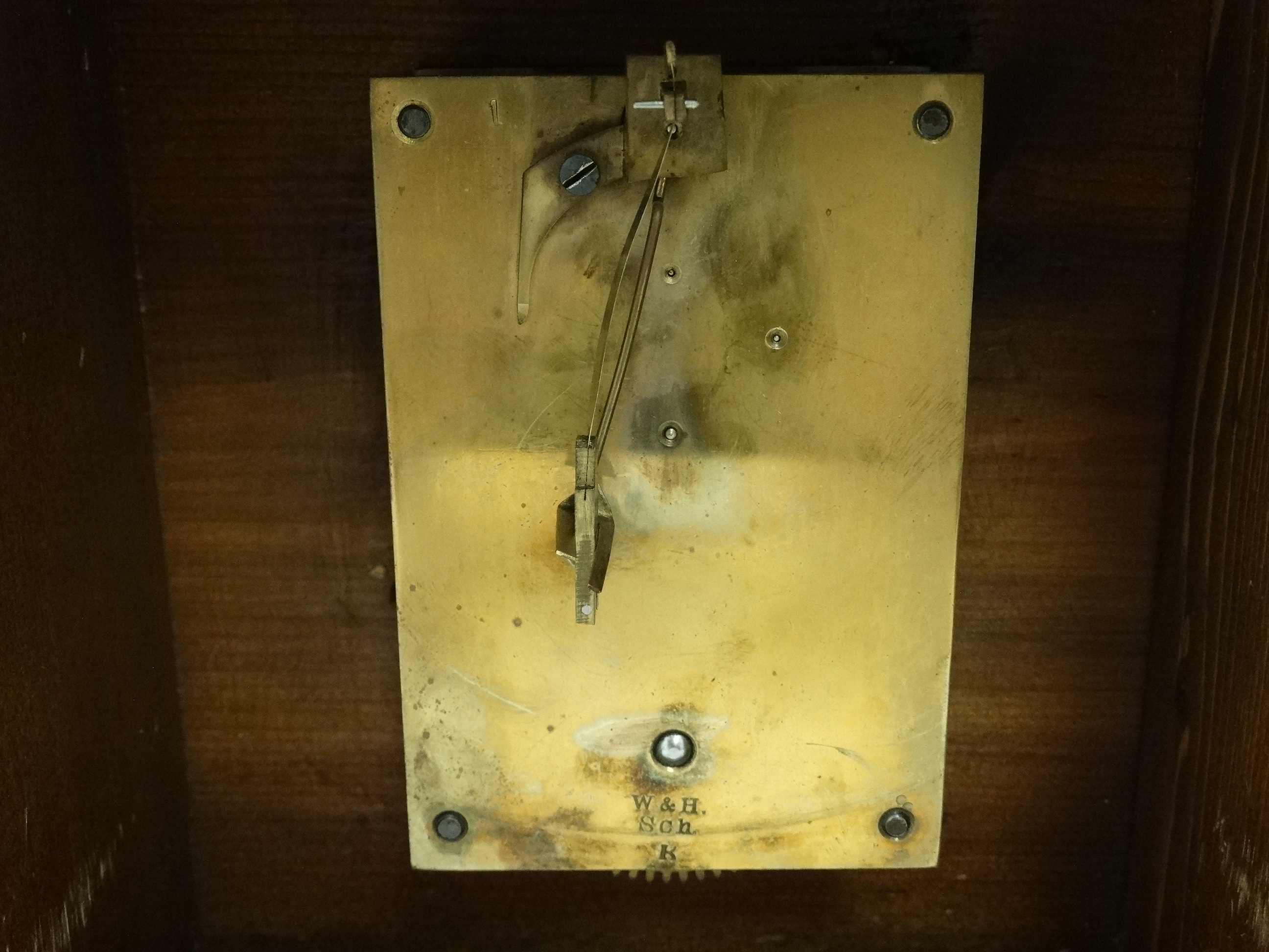 W & H Bracket Clock : a Winterhalder & Hofmeier oak cased Timepiece , - Image 3 of 8