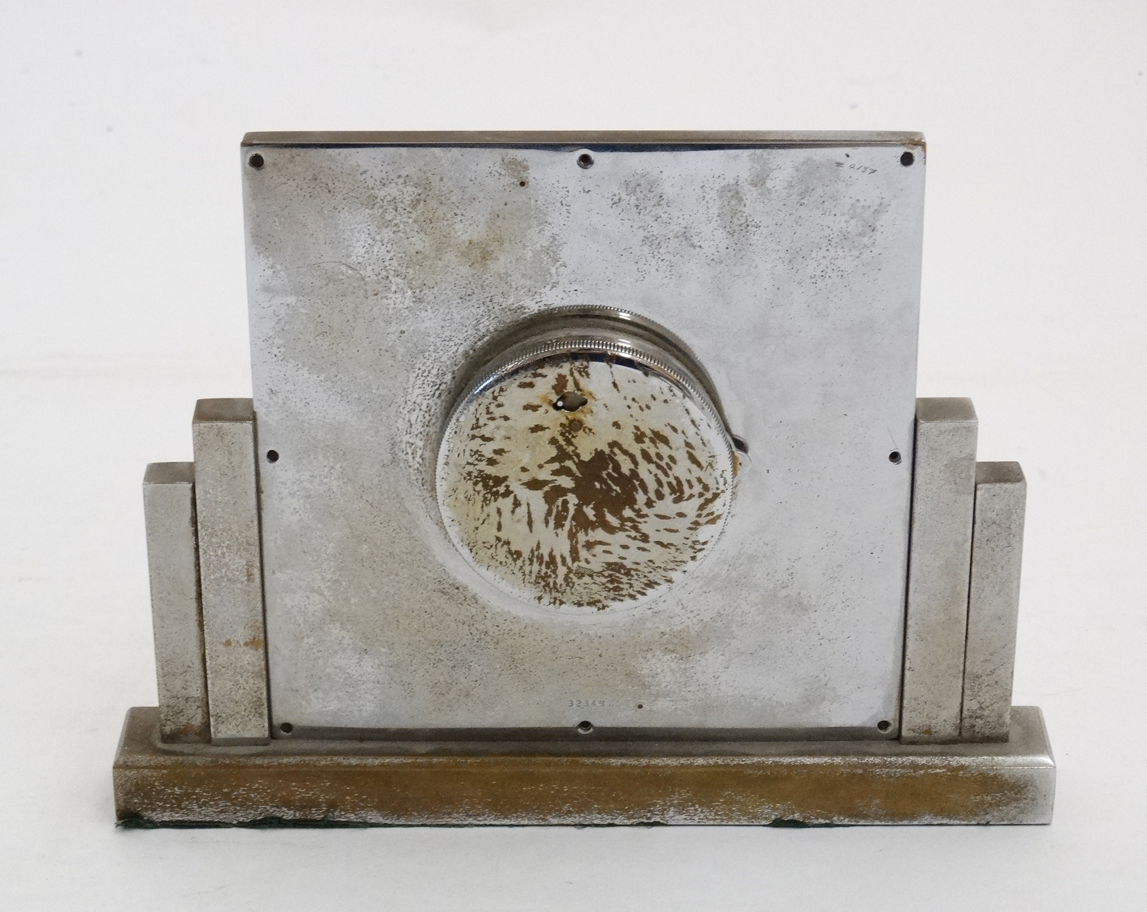 Art Deco : ' Boyles , Bassett & Co, Shanghai ' a silverplate 8 day Clock , - Image 5 of 10