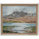 M Varney 1979 Scottish School, Oil on canvas board, ' Blaven , Isle of Skye ',