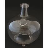 A French glass wasp catcher with seal mark to side approx 7 1/2" high CONDITION: