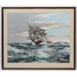 After Montague Dawson (1895-1973), Coloured print,