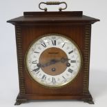 Klehinger 3 Train Bracket Clock : a German 20thC walnut cased Bracket Clock with 3 train movement