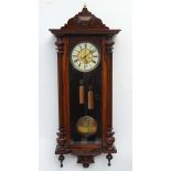 Two weight Vienna regulator : a ' Germania Candix ' walnut cased wall clock ,