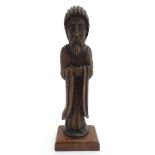 Holy Land Souvenir : A carved wooden ecclesiastical figure 13 1/2" high CONDITION: