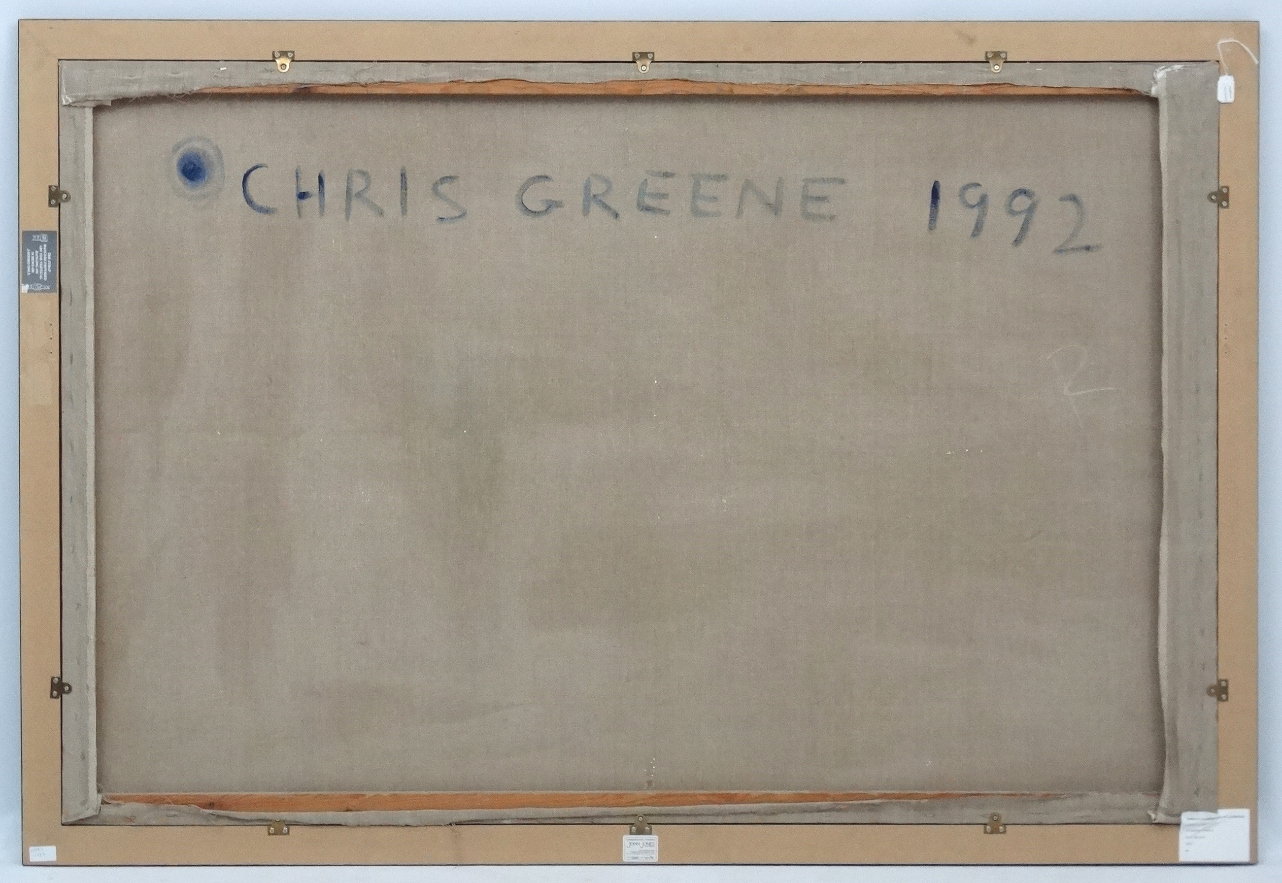 Chris Greene 1992, Acrylic on canvas, ' Gone Aground ', Signed and titled verso, - Image 2 of 3