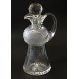 A Scottish cut crystal jug of stylised thistle form approx 9 1/2" high CONDITION: