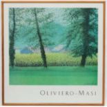 * After Oliviero Masi (1949) Italian, Coloured print, ' Summer Trees '.