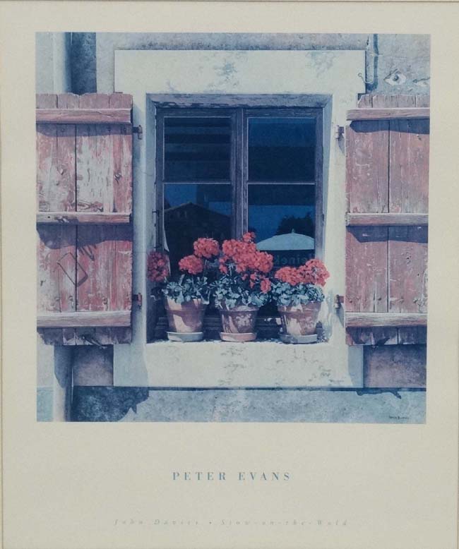 * After Peter Evans XX, Print for John Davies Gallery, ' Stow -on-the-Wold , flower pots '. - Image 3 of 6