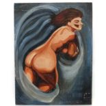 N Sorrell XX, Oil on board ( both sides), Nudes, One side signed and dated lower right,
