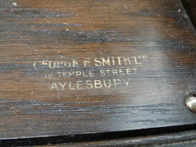 HMV gramophone with 2 records - Stamped ' George E Smith Ltd. - Image 2 of 7