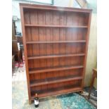 Red painted bookcase CONDITION: Please Note - we do not make reference to the