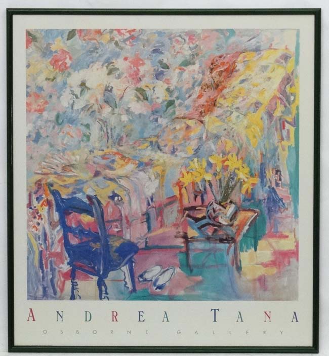 * After Andrea Tana (1942) American, Coloured print for Osborne Gallery, Floral bedroom. - Image 3 of 6