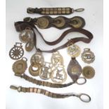 Horse Brasses : A quantity of old horse brasses etc to include one entitled '1902 God Save the King